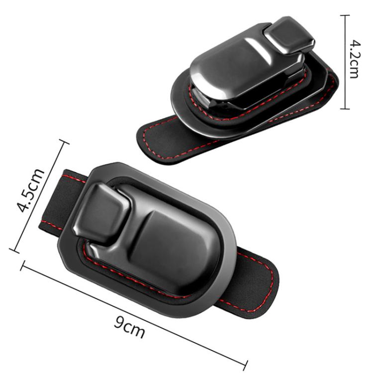Car Sun Visor Glasses Holder Storage Decoration(Brown) - Sunglasses & Glasses Clips by buy2fix | Online Shopping UK | buy2fix