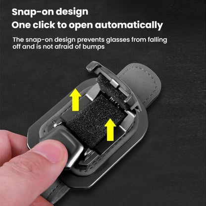 Car Sun Visor Glasses Holder Storage Decoration(Beige) - Sunglasses & Glasses Clips by buy2fix | Online Shopping UK | buy2fix