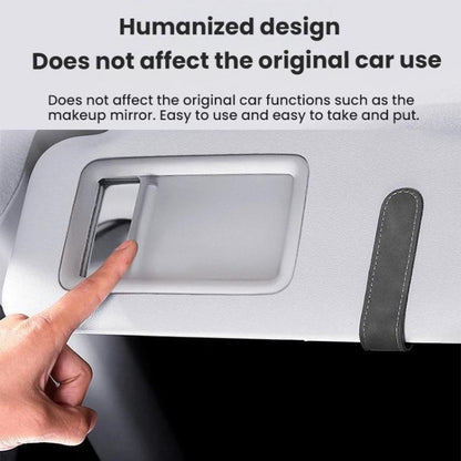 Car Sun Visor Glasses Holder Storage Decoration(Beige) - Sunglasses & Glasses Clips by buy2fix | Online Shopping UK | buy2fix