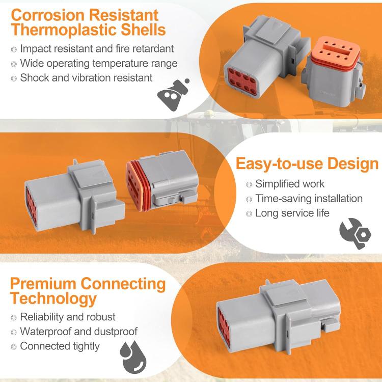 603pcs /Set DT Connector Kit with 2/3/4/6/8/12 Pin DT Connectors and Extraction Tools - Marine Accessories & Parts by buy2fix | Online Shopping UK | buy2fix