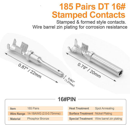 603pcs /Set DT Connector Kit with 2/3/4/6/8/12 Pin DT Connectors and Extraction Tools - Marine Accessories & Parts by buy2fix | Online Shopping UK | buy2fix