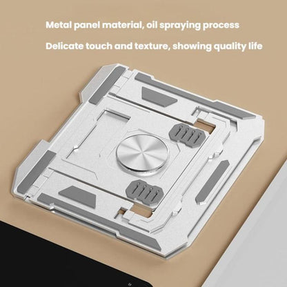 Carbon Steel Laptop Tablet Stand Holder Foldable Desktop Riser With 360-Degree Rotation, Spec: Laptop Silver - Laptop Stand by buy2fix | Online Shopping UK | buy2fix