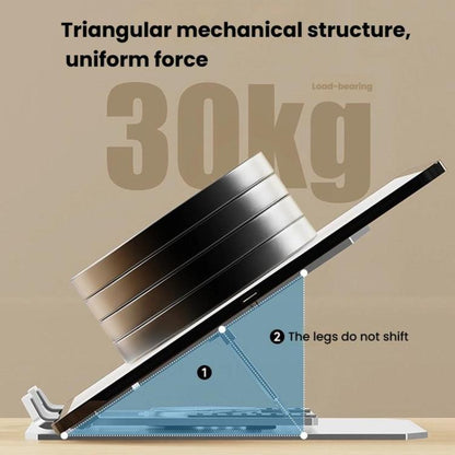 Carbon Steel Laptop Tablet Stand Holder Foldable Desktop Riser With 360-Degree Rotation, Spec: Tablet Silver - Laptop Stand by buy2fix | Online Shopping UK | buy2fix