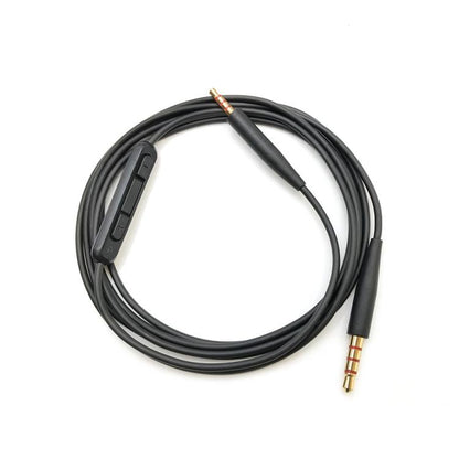 For BOSE QC25 / QC35 / SoundLink OE2 Audio Headphone Cable With In-line Microphone, Length: 1.4m(Black) - Headset Accessories by buy2fix | Online Shopping UK | buy2fix