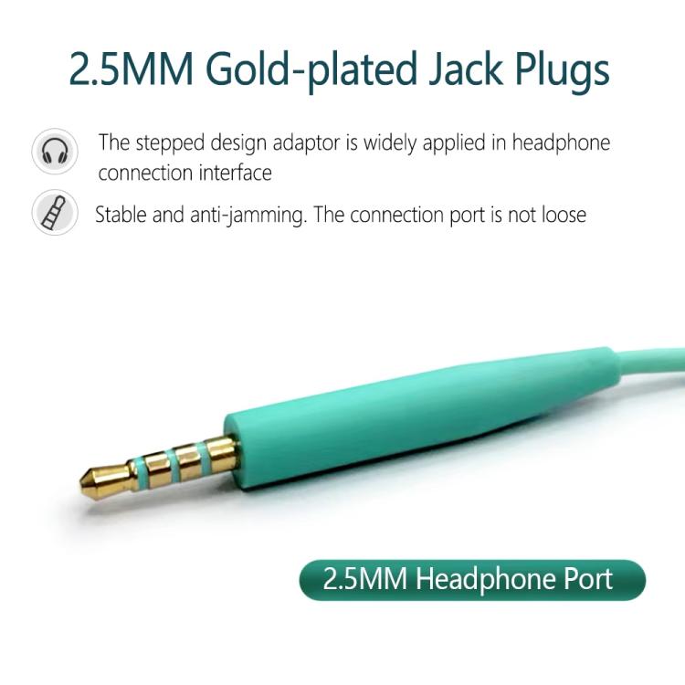 For BOSE QC25 / QC35 / SoundLink OE2 Audio Headphone Cable With In-line Microphone, Length: 1.4m(Blue) - Headset Accessories by buy2fix | Online Shopping UK | buy2fix