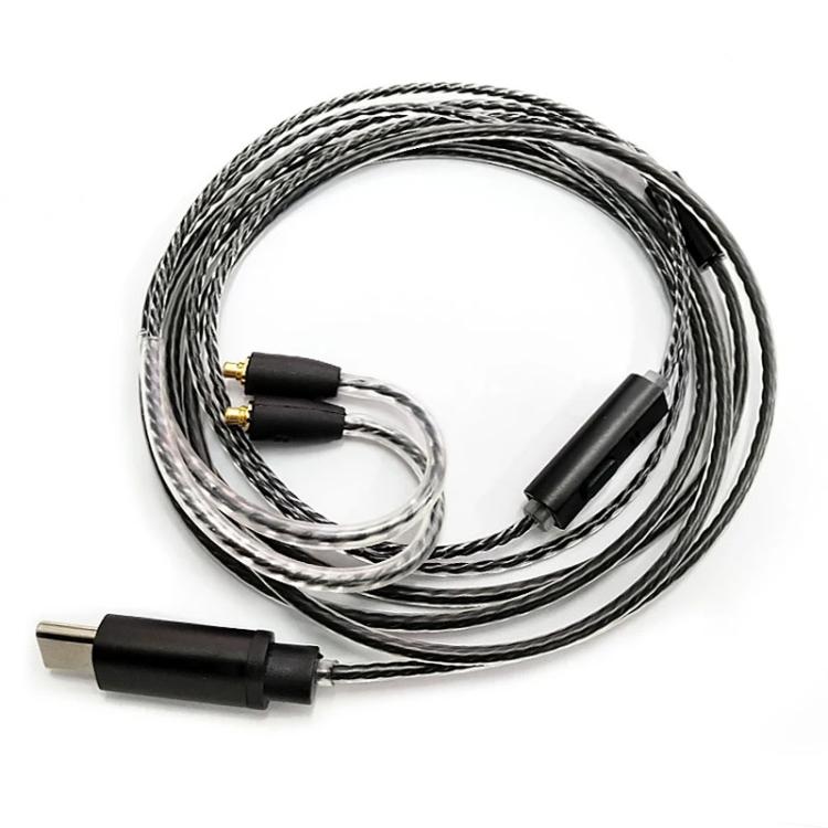 Inline Control 1.2m Type-C To MMCX Interface Headphone Plug Cable For Shure SE215 / SE315 / SE425 / SE535 / SE846 - Headset Accessories by buy2fix | Online Shopping UK | buy2fix