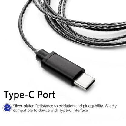 Inline Control 1.2m Type-C To MMCX Interface Headphone Plug Cable For Shure SE215 / SE315 / SE425 / SE535 / SE846 - Headset Accessories by buy2fix | Online Shopping UK | buy2fix