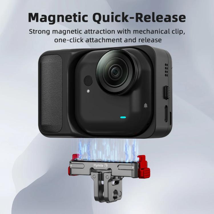 For Insta360 Go Ultra Flymile Magnetic Quick-Release Adapter Aluminum Alloy Mount Extension Accessory(GU002) - Mount & Holder by Flymile | Online Shopping UK | buy2fix
