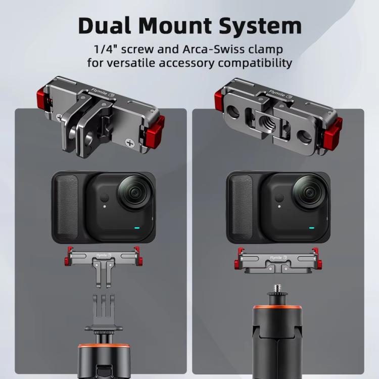 For Insta360 Go Ultra Flymile Magnetic Quick-Release Adapter Aluminum Alloy Mount Extension Accessory(GU002) - Mount & Holder by Flymile | Online Shopping UK | buy2fix