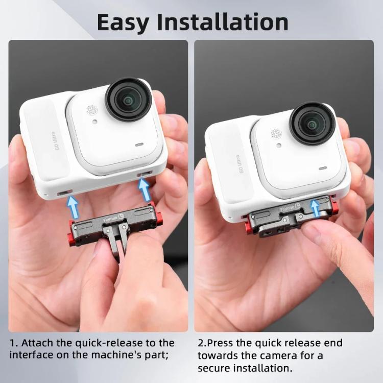 For Insta360 Go Ultra Flymile Magnetic Quick-Release Adapter Aluminum Alloy Mount Extension Accessory(GU002) - Mount & Holder by Flymile | Online Shopping UK | buy2fix