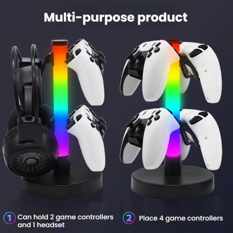 KBB-81 RGB Gaming Controller Headphone Stand Ambient Light Stand, Style: Wired Control+Remote Control - Headset Stand by buy2fix | Online Shopping UK | buy2fix