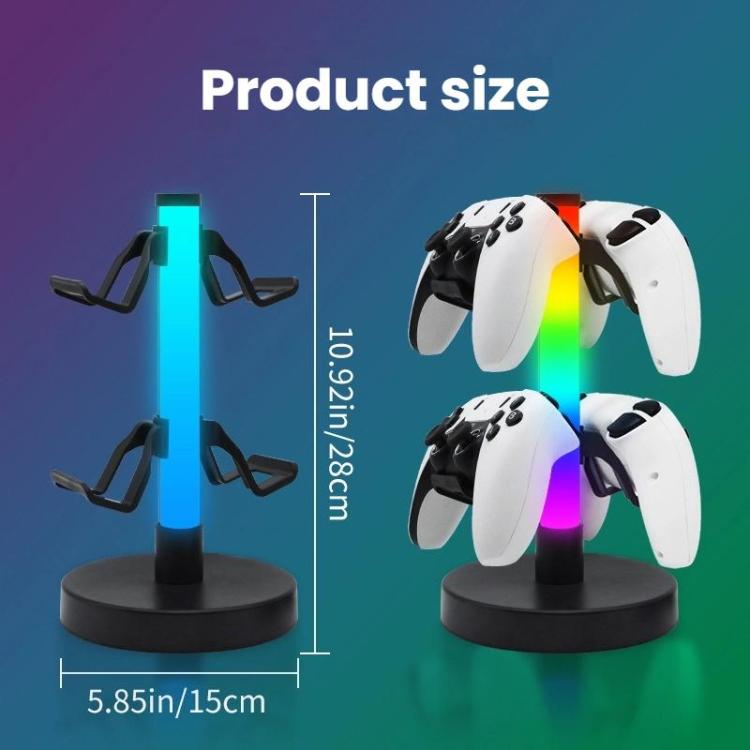 KBB-81 RGB Gaming Controller Headphone Stand Ambient Light Stand, Style: Wired Control+Remote Control - Headset Stand by buy2fix | Online Shopping UK | buy2fix