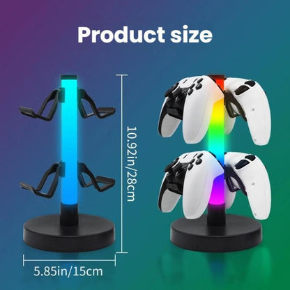 KBB-81 RGB Gaming Controller Headphone Stand Ambient Light Stand, Style: Wired Control - Headset Stand by buy2fix | Online Shopping UK | buy2fix