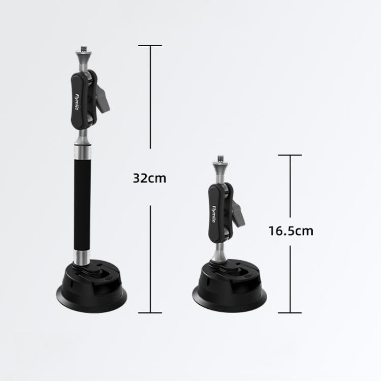 Flymile Universal Car Suction Cup Mount for Action Cameras 360-degree Rotatable, Washable and Reusable Dashboard Windshield Holder, Spec: With Extension Rod - Holder by Flymile | Online Shopping UK | buy2fix