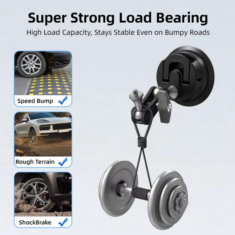 Flymile Universal Car Suction Cup Mount for Action Cameras 360-degree Rotatable, Washable and Reusable Dashboard Windshield Holder, Spec: Only  Mount - Holder by Flymile | Online Shopping UK | buy2fix