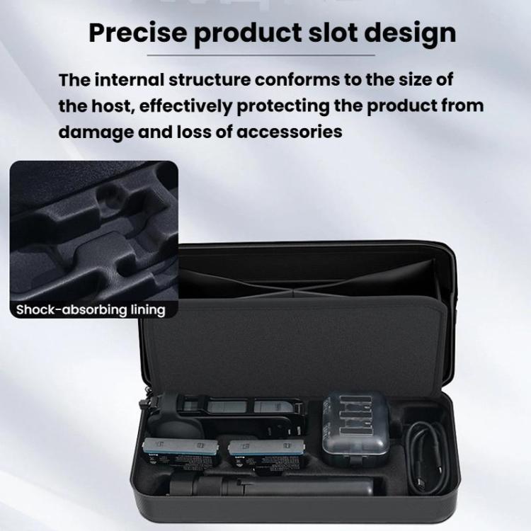 CYNOVA OX5-SNB-CY For Insta360 X5 Storage Bag Portable Waterproof Handbag(Black) - Case & Bags by CYNOVA | Online Shopping UK | buy2fix