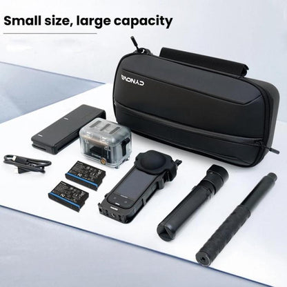 CYNOVA OX5-SNB-CY For Insta360 X5 Storage Bag Portable Waterproof Handbag(Black) - Case & Bags by CYNOVA | Online Shopping UK | buy2fix