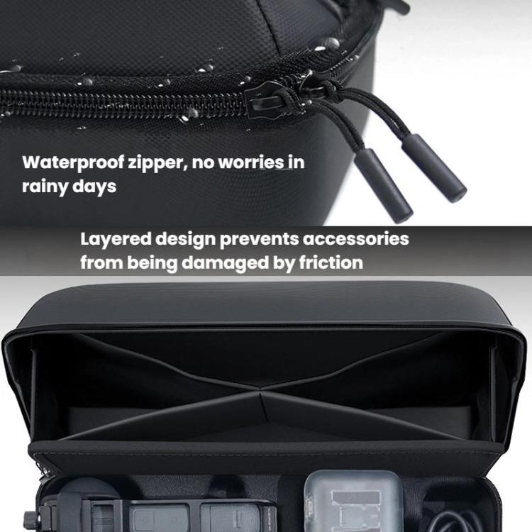CYNOVA OX5-SNB-CY For Insta360 X5 Storage Bag Portable Waterproof Handbag(Black) - Case & Bags by CYNOVA | Online Shopping UK | buy2fix