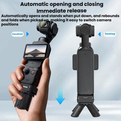 CYNOVA OP3-XDT-CY For DJI Osmo Pocket 3 Mini Quick-Release Tripod(Black) - Mount & Holder by CYNOVA | Online Shopping UK | buy2fix