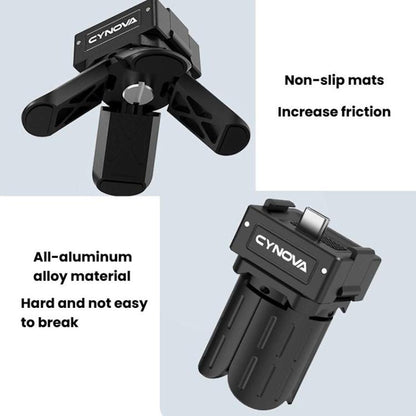 CYNOVA OP3-XDT-CY For DJI Osmo Pocket 3 Mini Quick-Release Tripod(Black) - Mount & Holder by CYNOVA | Online Shopping UK | buy2fix