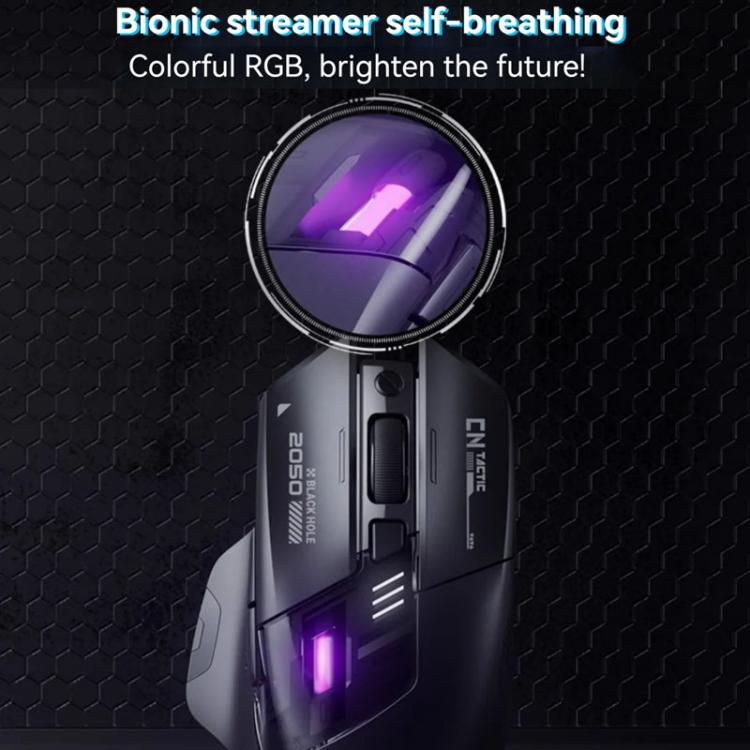 Inphic Bluetooth Wireless Mouse Office & Gaming LED Charging Mice, Spec: Tri-Mode Black - Wireless Mice by Inphic | Online Shopping UK | buy2fix