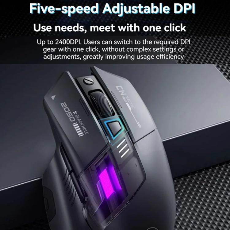 Inphic Bluetooth Wireless Mouse Office & Gaming LED Charging Mice, Spec: Tri-Mode White - Wireless Mice by Inphic | Online Shopping UK | buy2fix