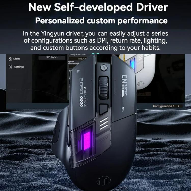 Inphic Bluetooth Wireless Mouse Office & Gaming LED Charging Mice, Spec: Dual Mode White - Wireless Mice by Inphic | Online Shopping UK | buy2fix