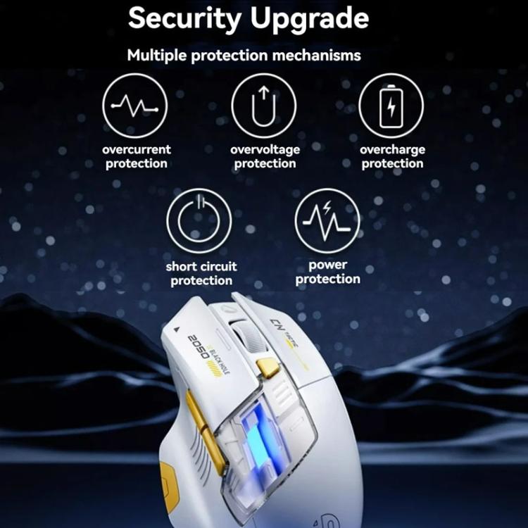 Inphic Bluetooth Wireless Mouse Office & Gaming LED Charging Mice, Spec: Dual Mode White - Wireless Mice by Inphic | Online Shopping UK | buy2fix
