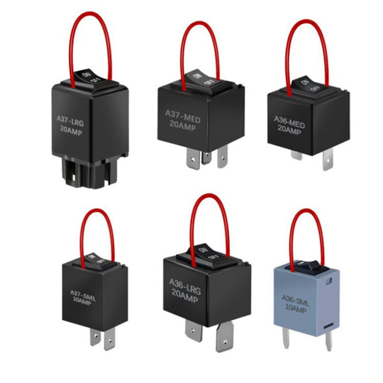 6-Piece Set 9038A Relay Bypass Switch Tester Kit With Wires For Electrical Testing