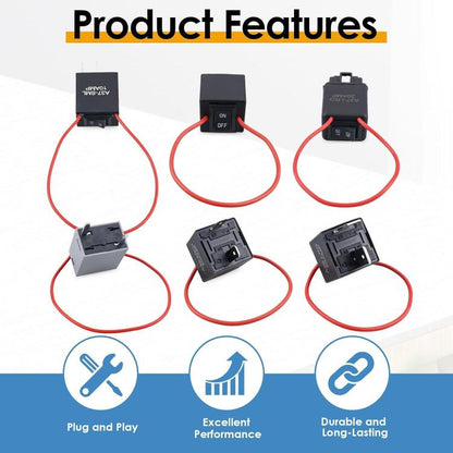 6-Piece Set 9038A Relay Bypass Switch Tester Kit With Wires For Electrical Testing - Relays by buy2fix | Online Shopping UK | buy2fix
