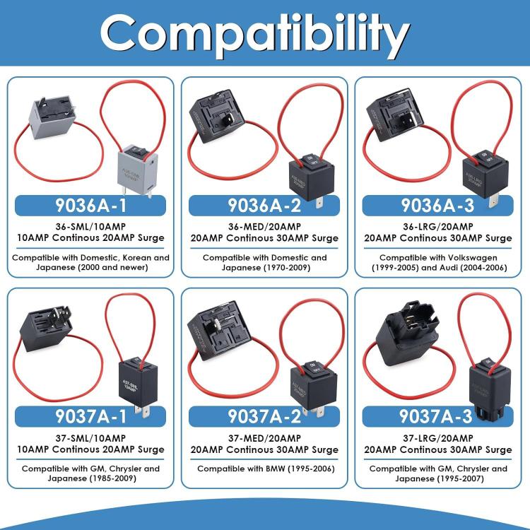 6-Piece Set 9038A Relay Bypass Switch Tester Kit With Wires For Electrical Testing - Relays by buy2fix | Online Shopping UK | buy2fix