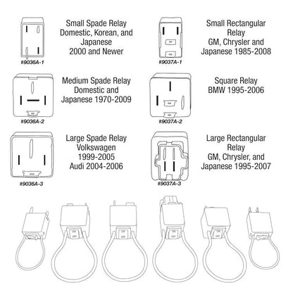 6-Piece Set 9038A Relay Bypass Switch Tester Kit With Wires For Electrical Testing - Relays by buy2fix | Online Shopping UK | buy2fix