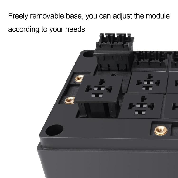 5pcs /Set Relay Socket Module for 4-Pin and 5-Pin Relays, Compatible with FB-15T 15-Slot Relay Box(Black) - Relays by buy2fix | Online Shopping UK | buy2fix