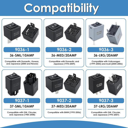 6pcs /Set 9038 Fuel Pump Relay Bypass Master Kit Replaces OEM 9036 And 9037, For Automotive Diagnostic Testing - Relays by buy2fix | Online Shopping UK | buy2fix