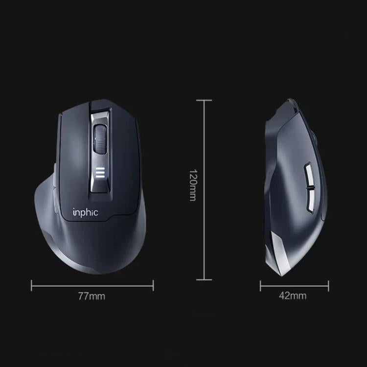 Inphic M9 2.4G Wireless Mouse Business Office Home Ergonomic Mute Computer Mice(Dark Gray) - Wireless Mice by Inphic | Online Shopping UK | buy2fix