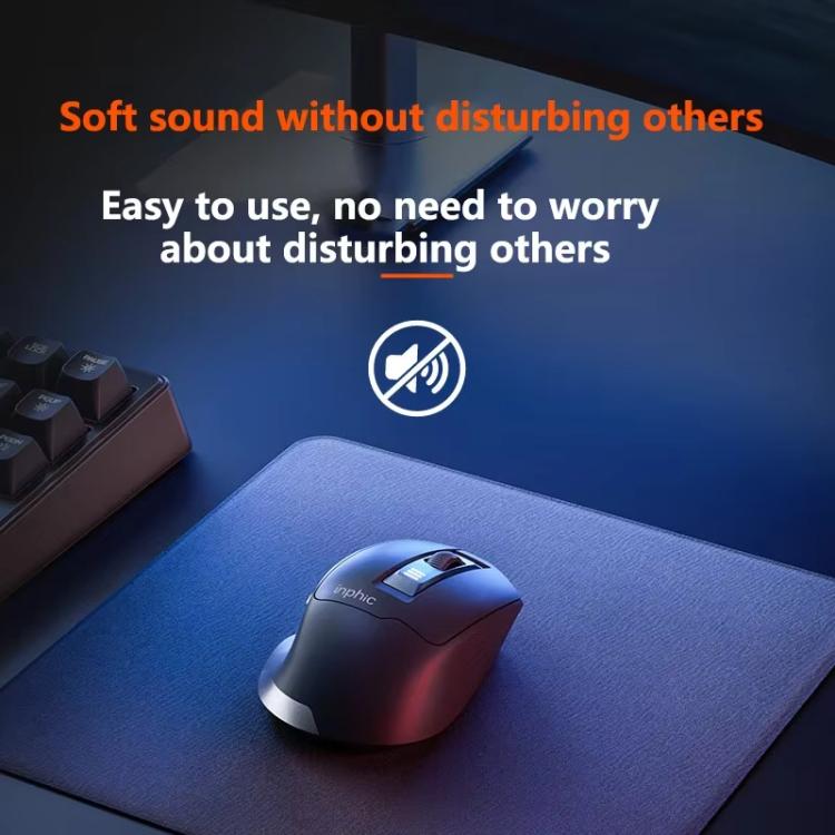 Inphic M9 2.4G Wireless Mouse Business Office Home Ergonomic Mute Computer Mice(Dark Gray) - Wireless Mice by Inphic | Online Shopping UK | buy2fix