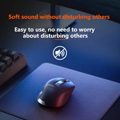 Inphic M9 2.4G Wireless Mouse Business Office Home Ergonomic Mute Computer Mice(Dark Gray) - Wireless Mice by Inphic | Online Shopping UK | buy2fix