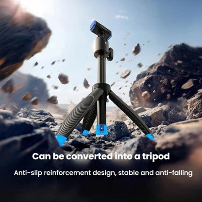 For GoPro HERO13 Black TELESIN S1-MNP-14-TGP 17-40cm Retractable Quick-Release Mini Selfie Stick Handheld Desktop Tripod(Black) - Portable Mini Tripod by TELESIN | Online Shopping UK | buy2fix