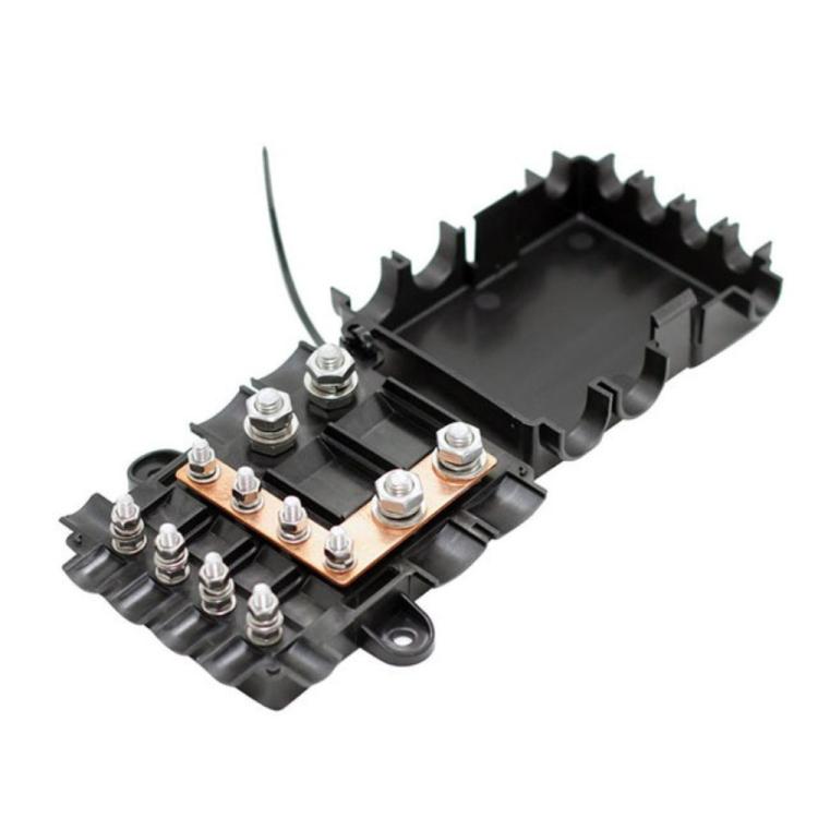 6-Way Automotive Fuse Block Box, 2-500A 32V DC, with 2 Input and 4 Output Terminals With 6 Fuses - Fuse by buy2fix | Online Shopping UK | buy2fix