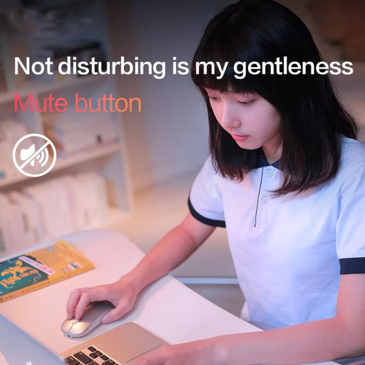 Inphic M1 PRO Wireless Bluetooth Tri-mode Rechargeable Mute Mouse With Battery Level Display(Black) - Wireless Mice by Inphic | Online Shopping UK | buy2fix