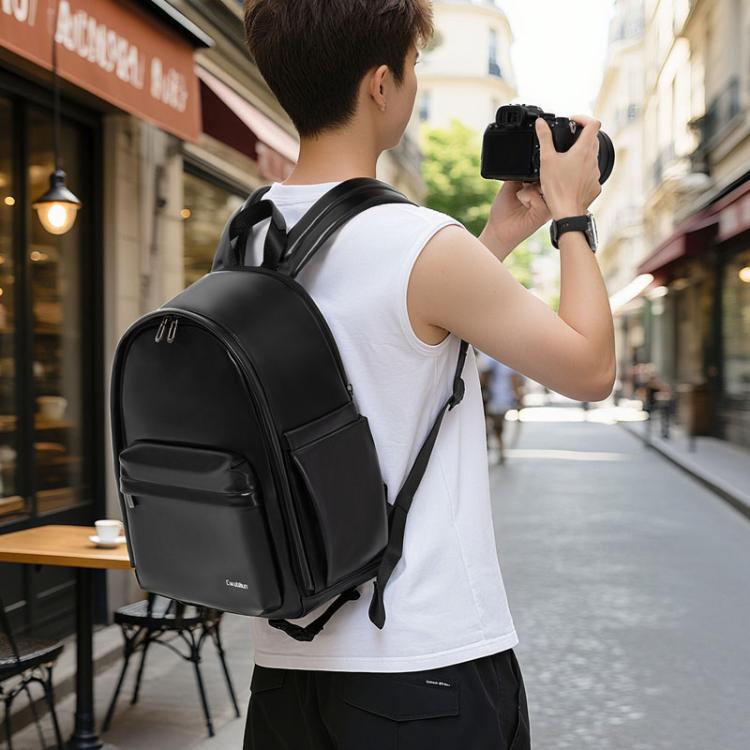 Cwatcun D125 Medium Shoulder Camera Bag Waterproof Casual Photography Backpack(Black) - Backpack by Cwatcun | Online Shopping UK | buy2fix