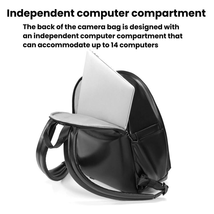 Cwatcun D125 Medium Shoulder Camera Bag Waterproof Casual Photography Backpack(Black) - Backpack by Cwatcun | Online Shopping UK | buy2fix