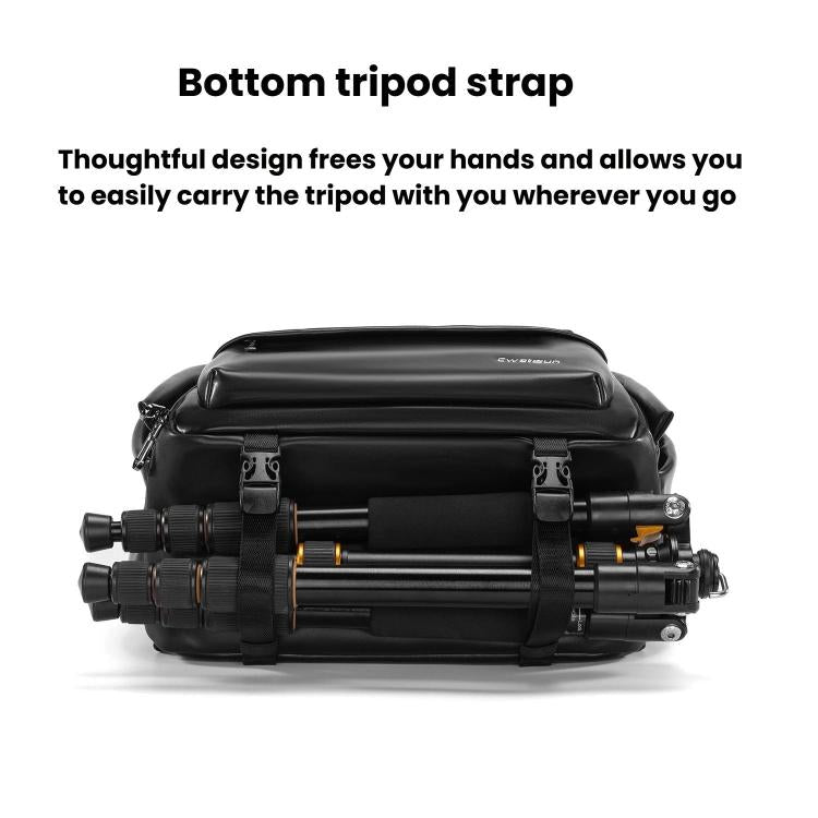 Cwatcun D125 Medium Shoulder Camera Bag Waterproof Casual Photography Backpack(Black) - Backpack by Cwatcun | Online Shopping UK | buy2fix