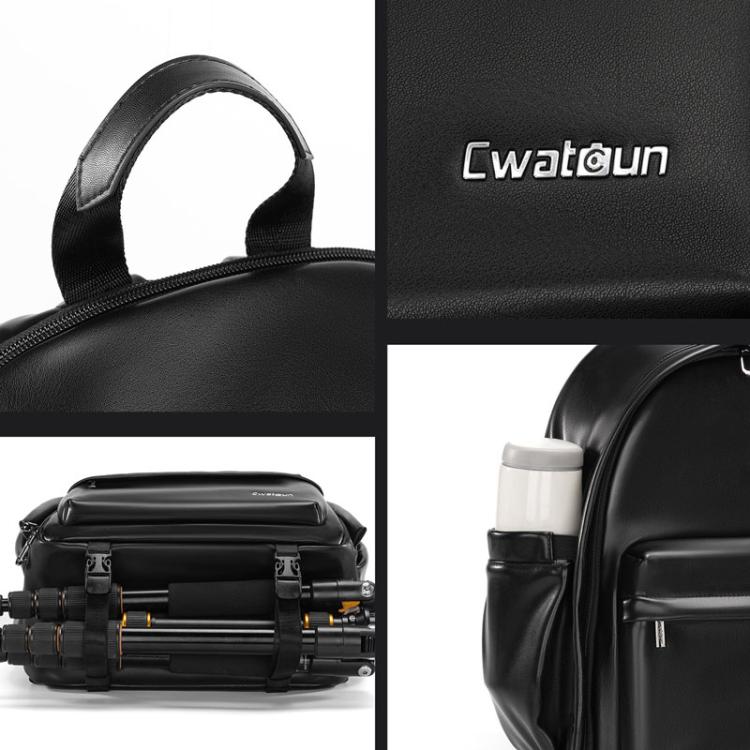 Cwatcun D125 Medium Shoulder Camera Bag Waterproof Casual Photography Backpack(Black) - Backpack by Cwatcun | Online Shopping UK | buy2fix