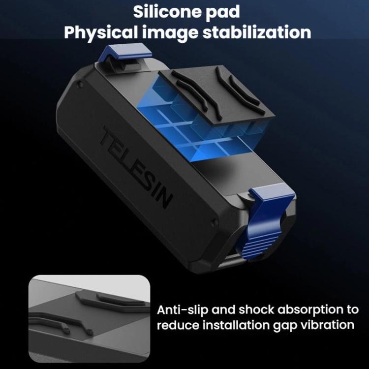 For DJI Osmo Action 3 / 4 / 5 Pro TELESIN Magnetic Adapter Mount(Black) - Mount & Holder by TELESIN | Online Shopping UK | buy2fix