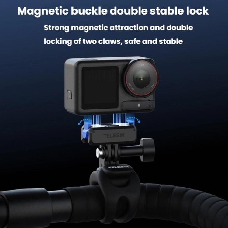 For DJI Osmo Action 3 / 4 / 5 Pro TELESIN Magnetic Adapter Mount(Black) - Mount & Holder by TELESIN | Online Shopping UK | buy2fix
