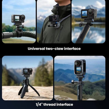 For DJI Osmo Action 3 / 4 / 5 Pro TELESIN Magnetic Adapter Mount(Black) - Mount & Holder by TELESIN | Online Shopping UK | buy2fix