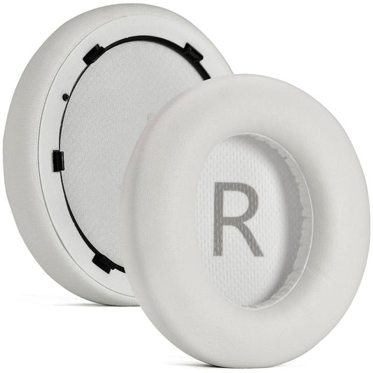 For Anker Space Q45 1pair Ear Muffs Foam Noise Reduction Earmuffs, Spec: Potein Leather White - Earmuff & Pad by buy2fix | Online Shopping UK | buy2fix