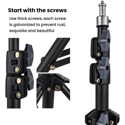 2.1m Multi-Functional Selfie Floor Photography Light Stand Live Streaming Fill Light Stand - Stand by buy2fix | Online Shopping UK | buy2fix