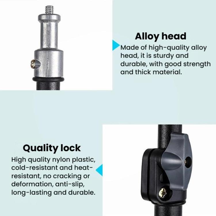 2.1m Multi-Functional Selfie Floor Photography Light Stand Live Streaming Fill Light Stand - Stand by buy2fix | Online Shopping UK | buy2fix